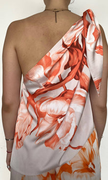 Womens | Jesse Polyester Satin Lycra Scarf Top | Beige