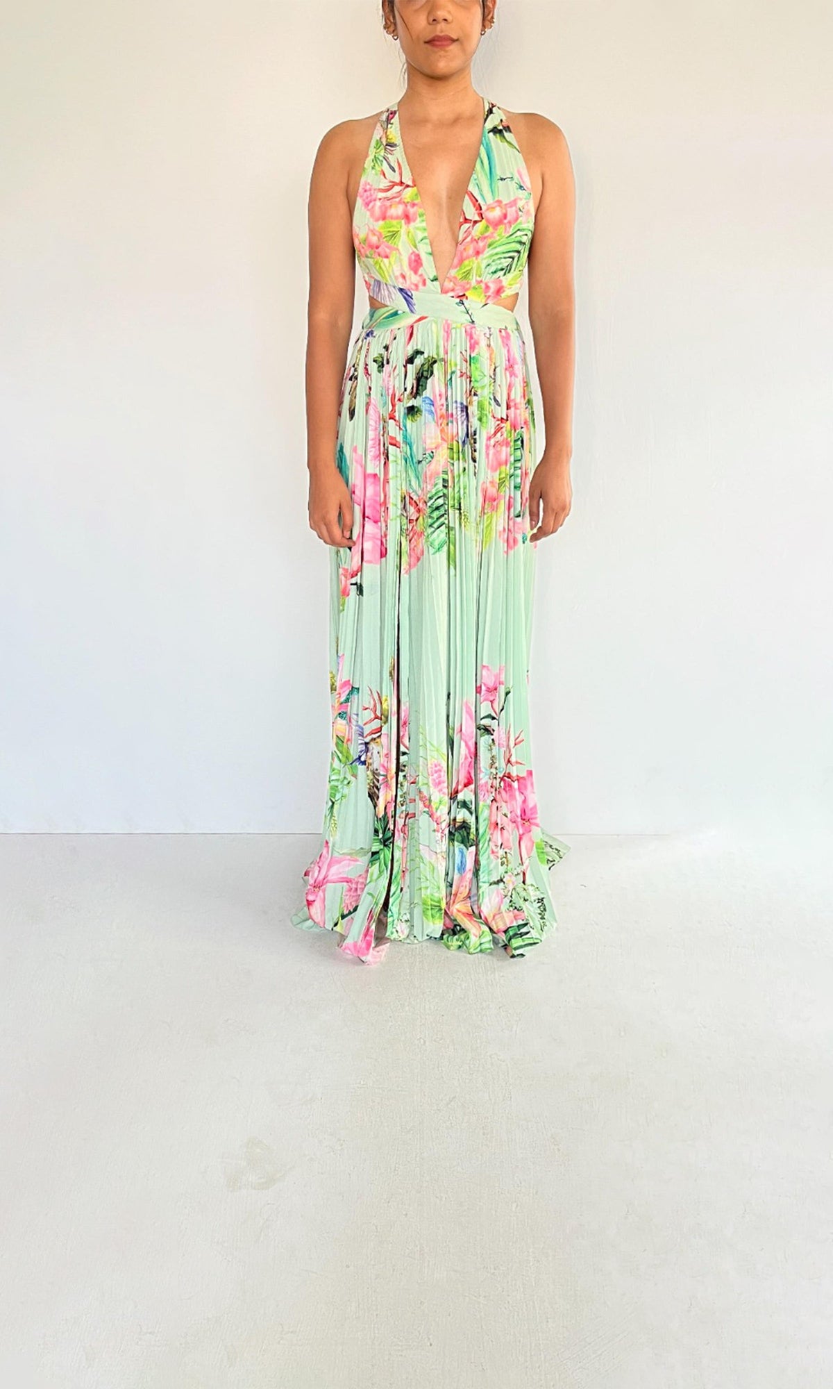 Womens | Loiss Polyester Crepe Long Dress | Cosmic