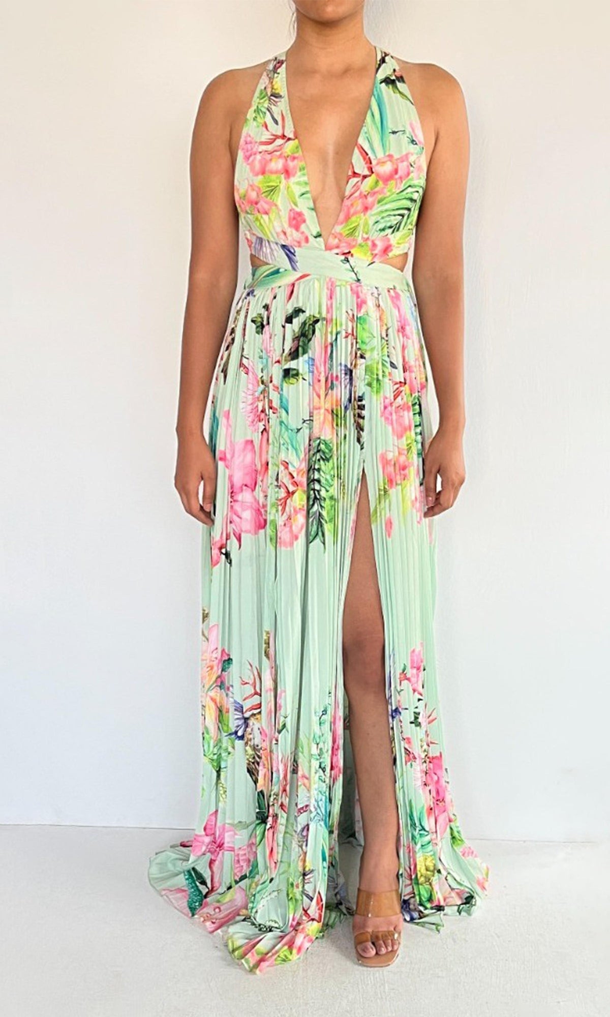 Womens | Loiss Polyester Crepe Long Dress | Cosmic