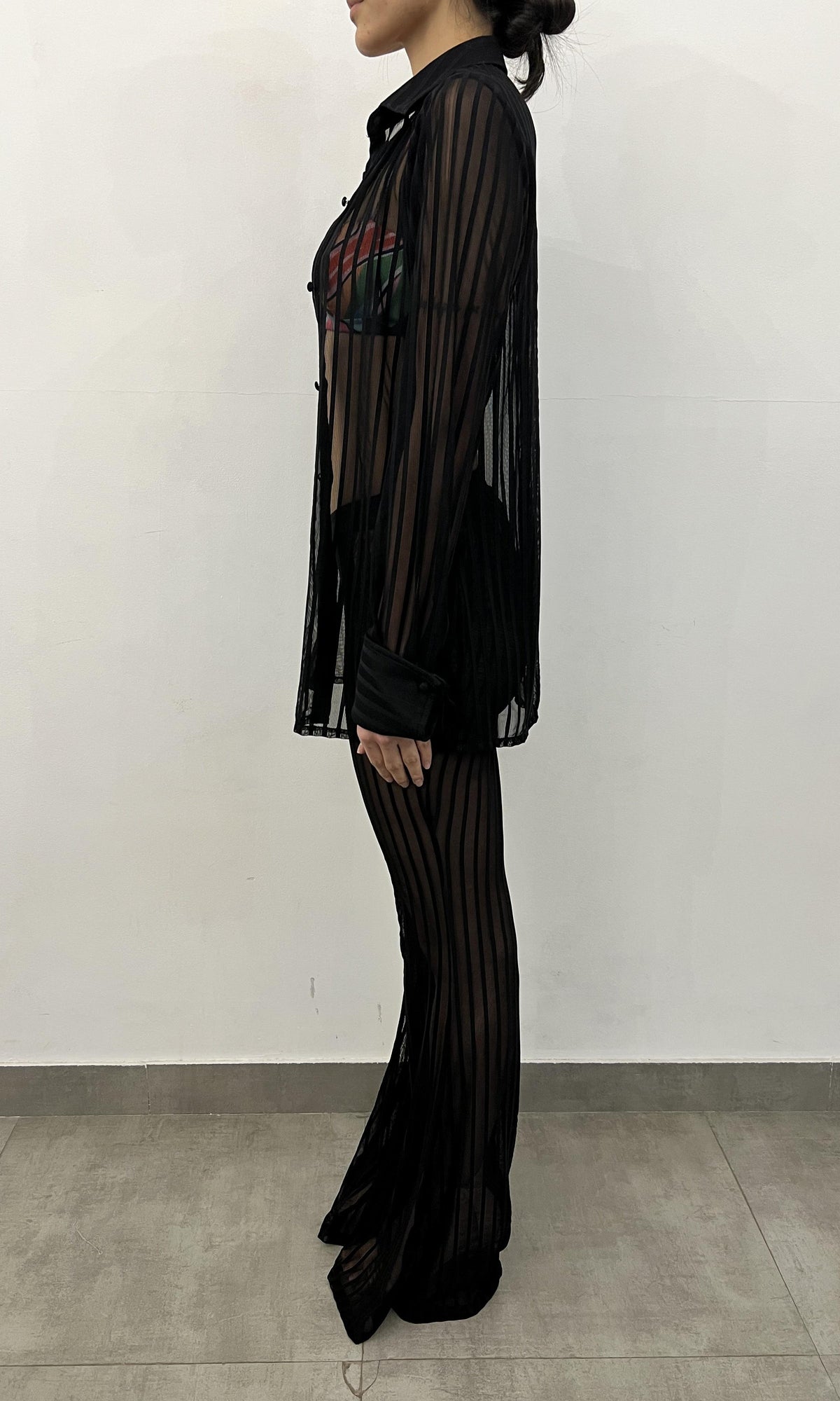 Womens | Plum Polyester Pants | Black