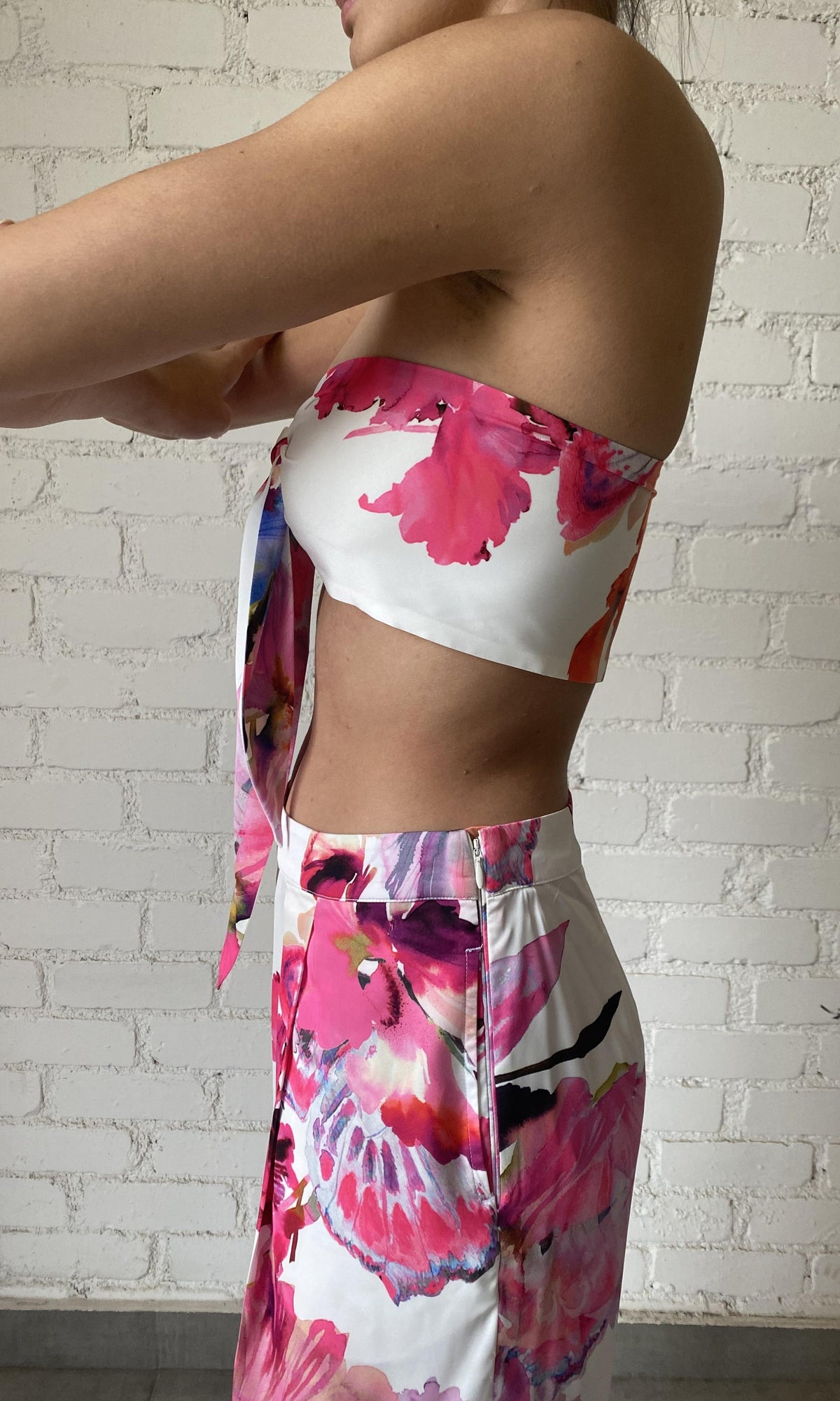 Womens | Quin Polyester Bandeau | White Multi