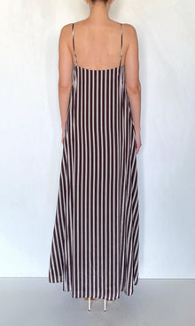 Womens | Riv Natural Crepe Strappy Maxi Dress | Brown