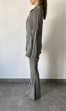 Womens | River Viscose Cotton Georgette Pant | Gray