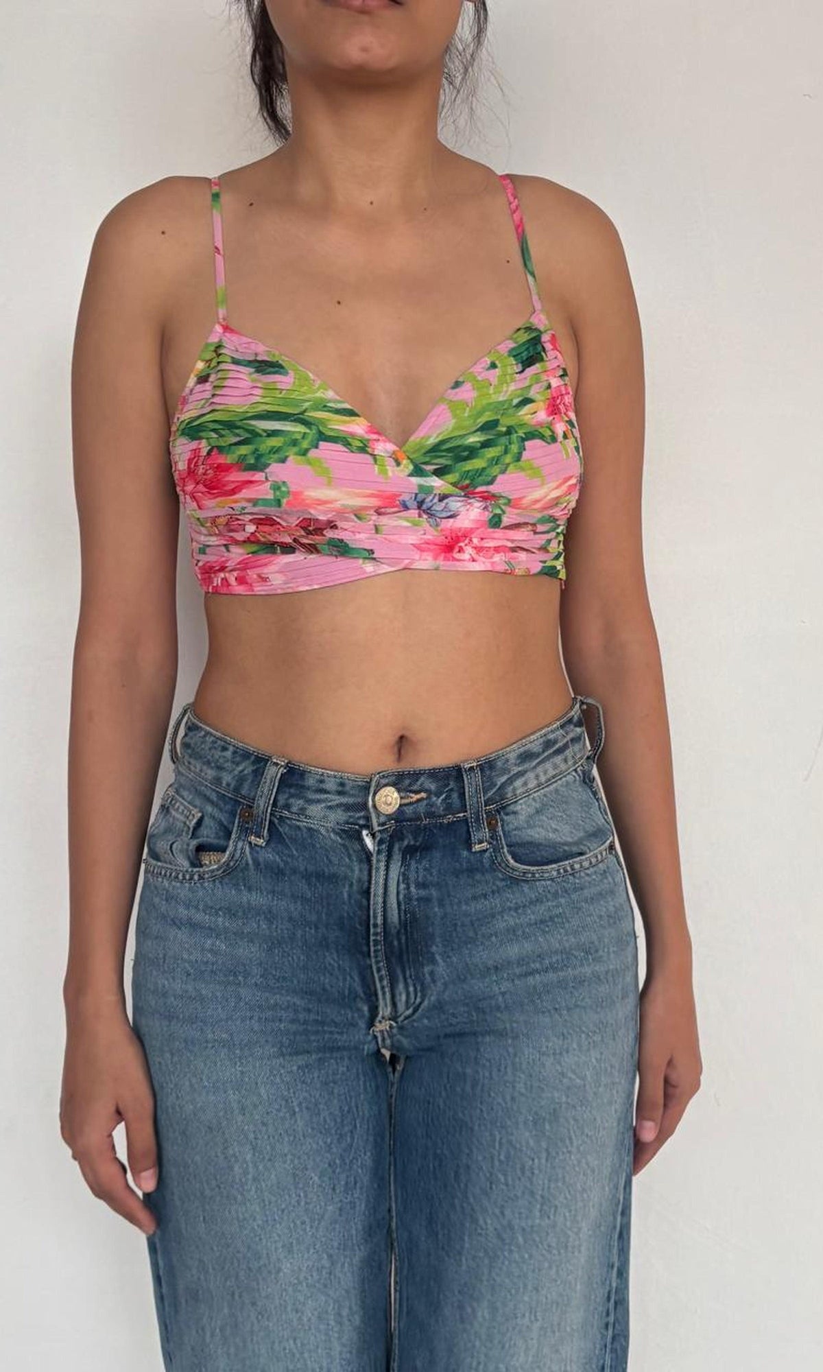 Womens | Rue Viscose Chiffon Bandeau | Pink Multi