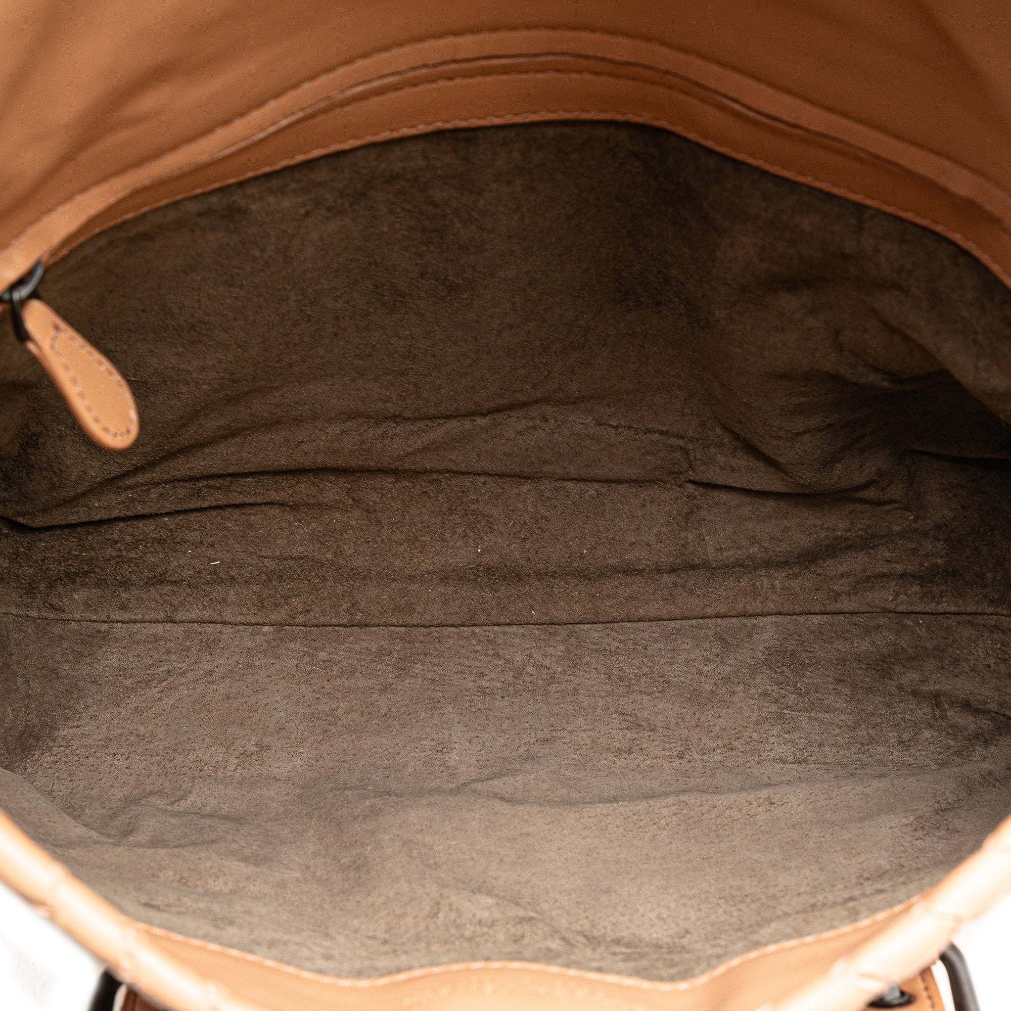 Bottega Veneta | Pre-Owned Intrecciato Flap Satchel | Brown/Nude