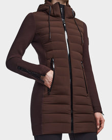 Women | MERINA Hybrid Lightweight Down Jacket | Chocolate