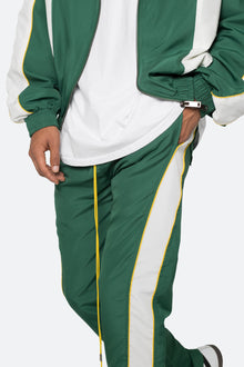 Race Track Pants | Green x White