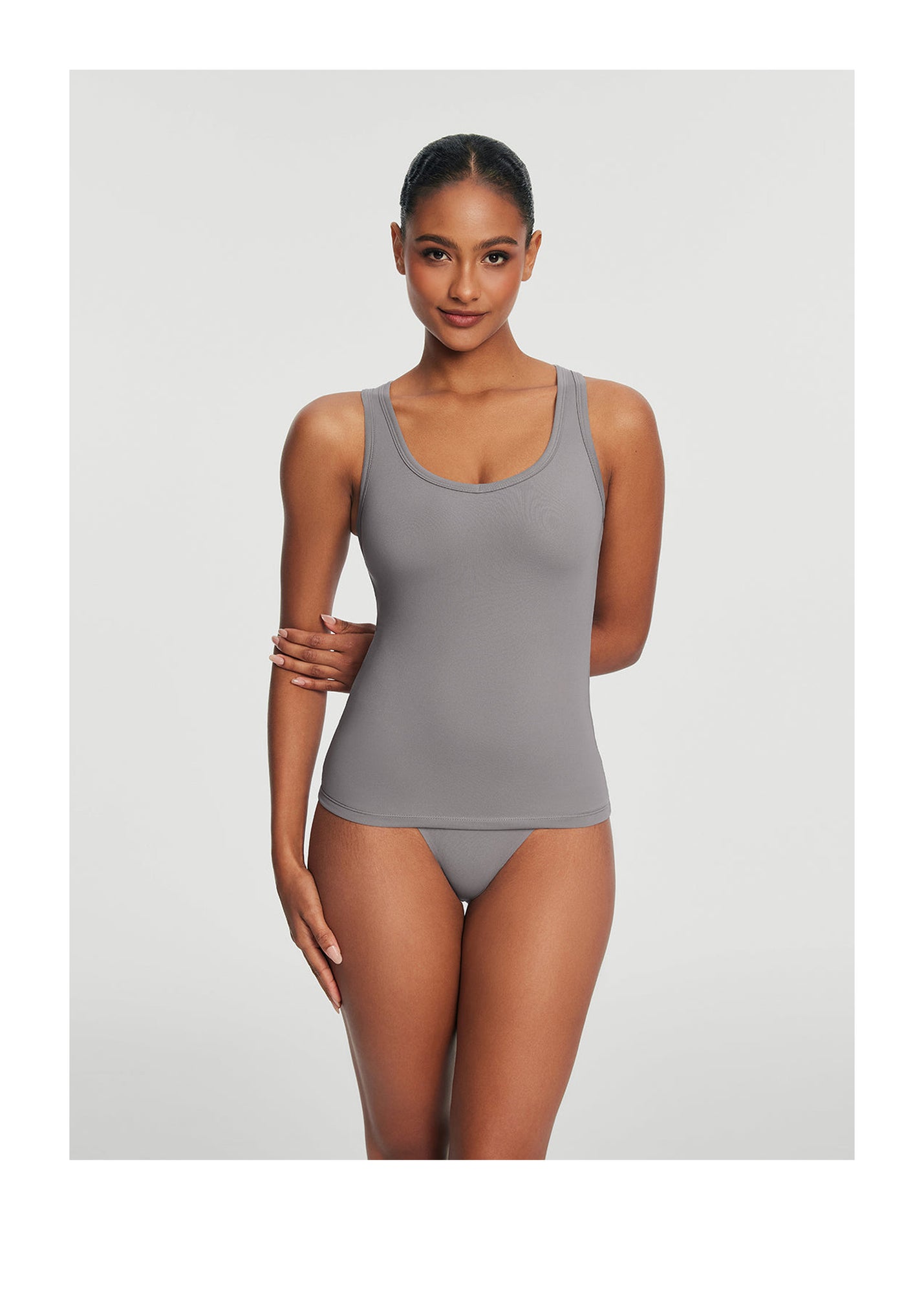 Racerback Tank Top | Cool Gray
