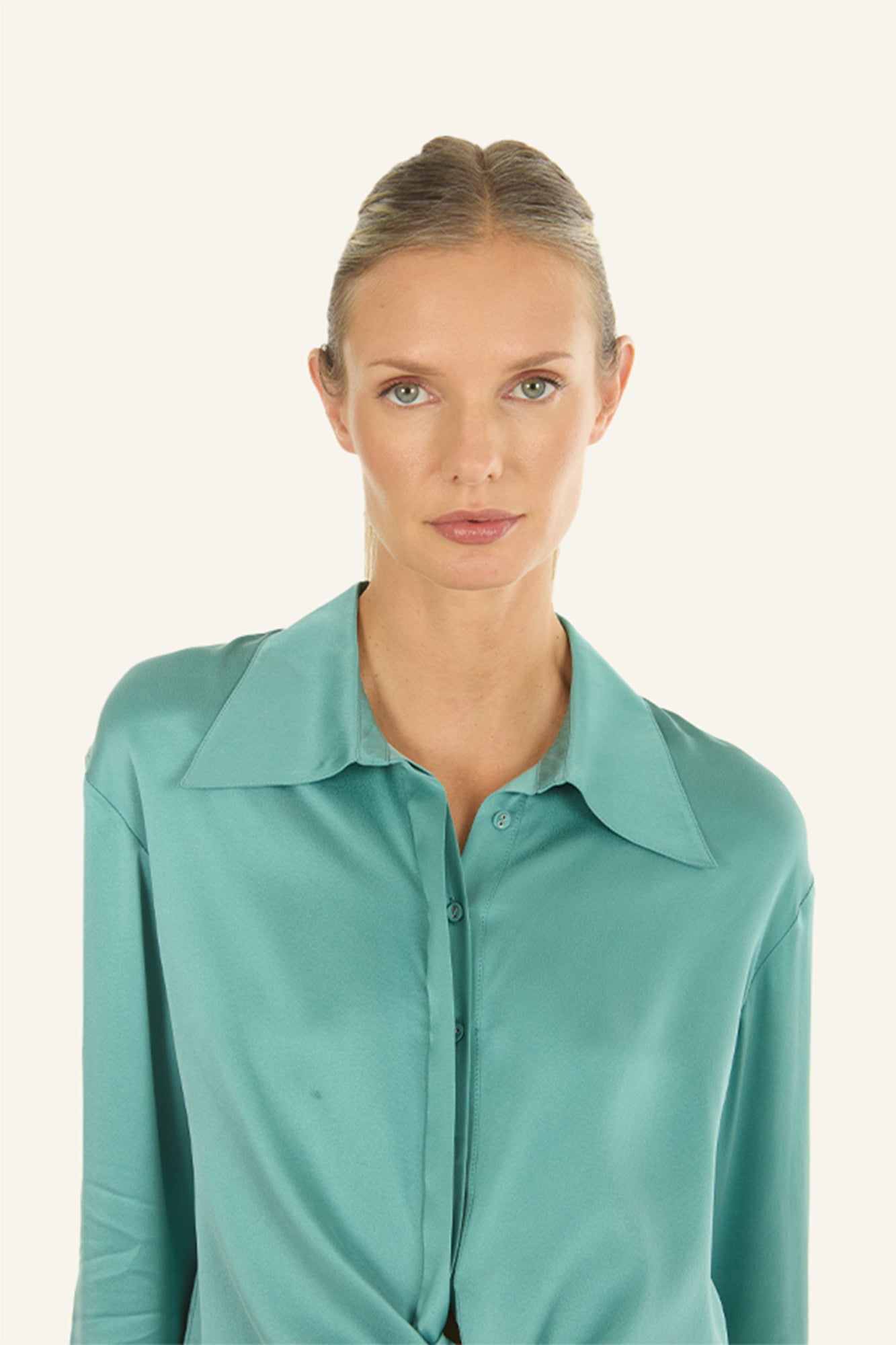 Rae Top | Cyan Green