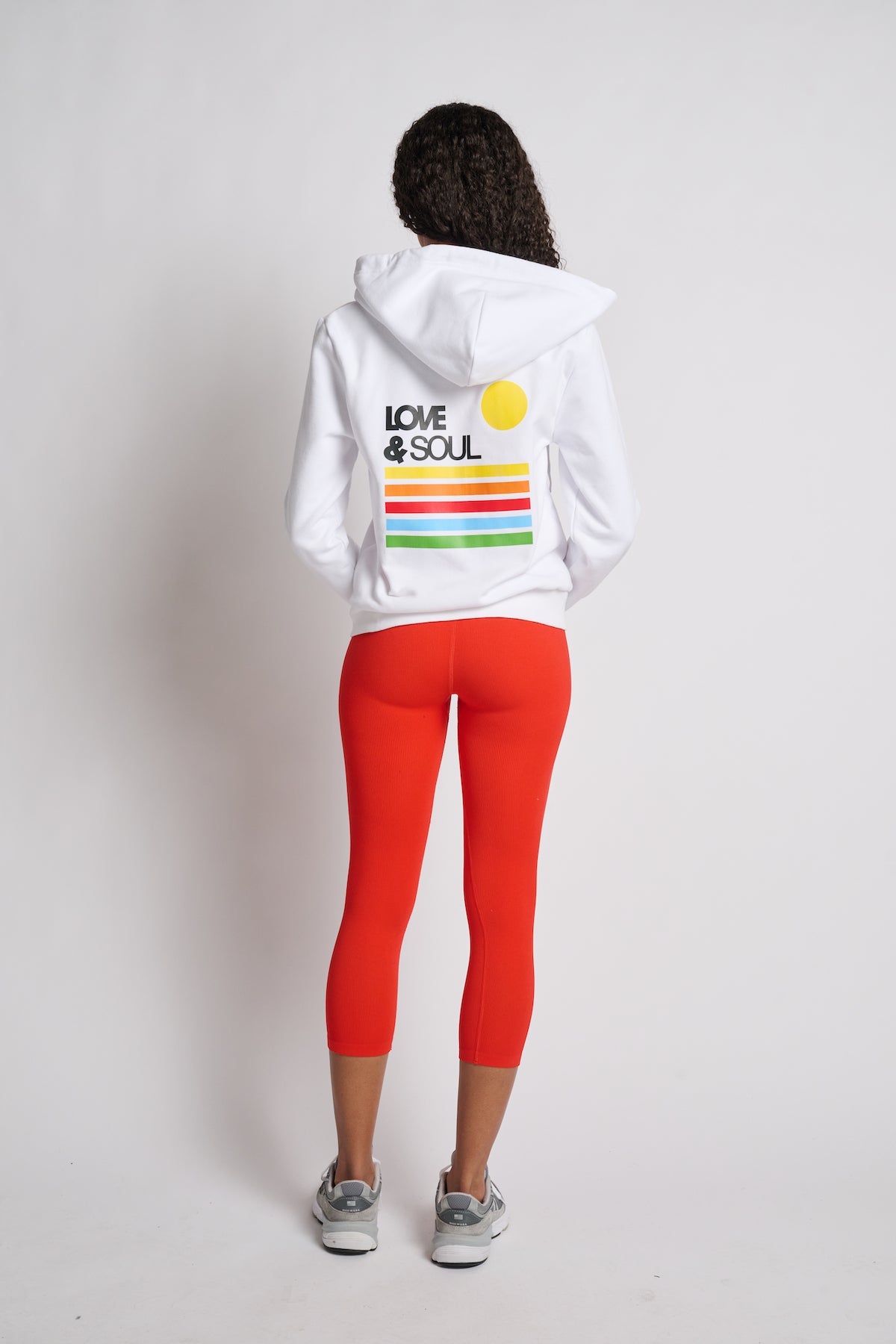 Love & Sports | Rainbow Love & Soul Zip Hoodie | White