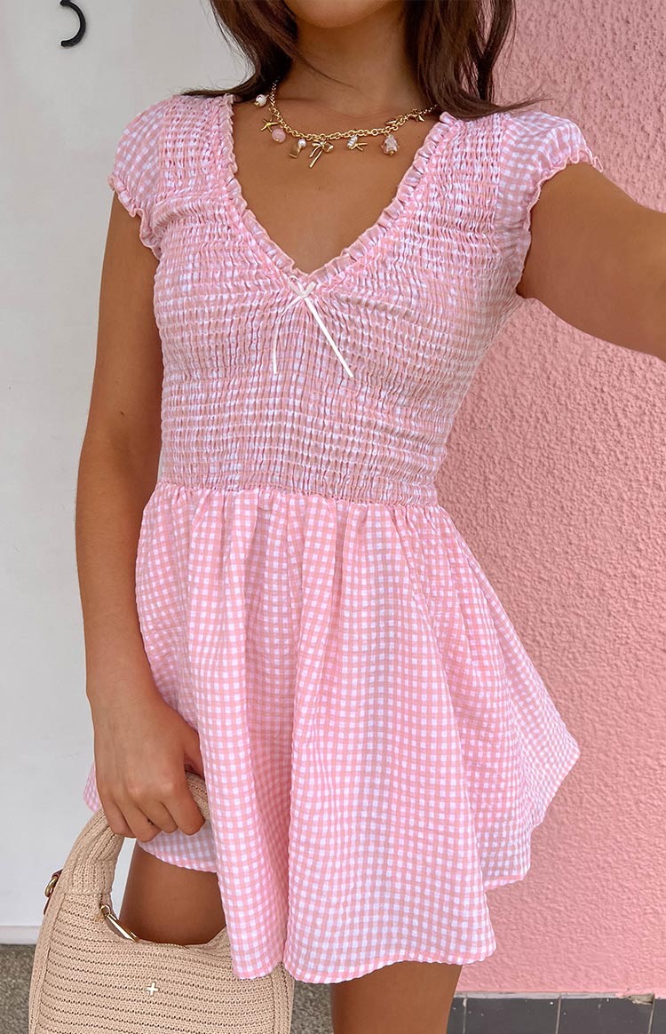 Raldo Gingham Playsuit | Pink
