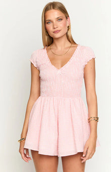 Raldo Gingham Playsuit | Pink