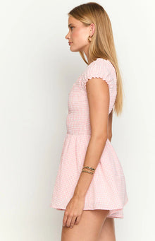 Raldo Gingham Playsuit | Pink