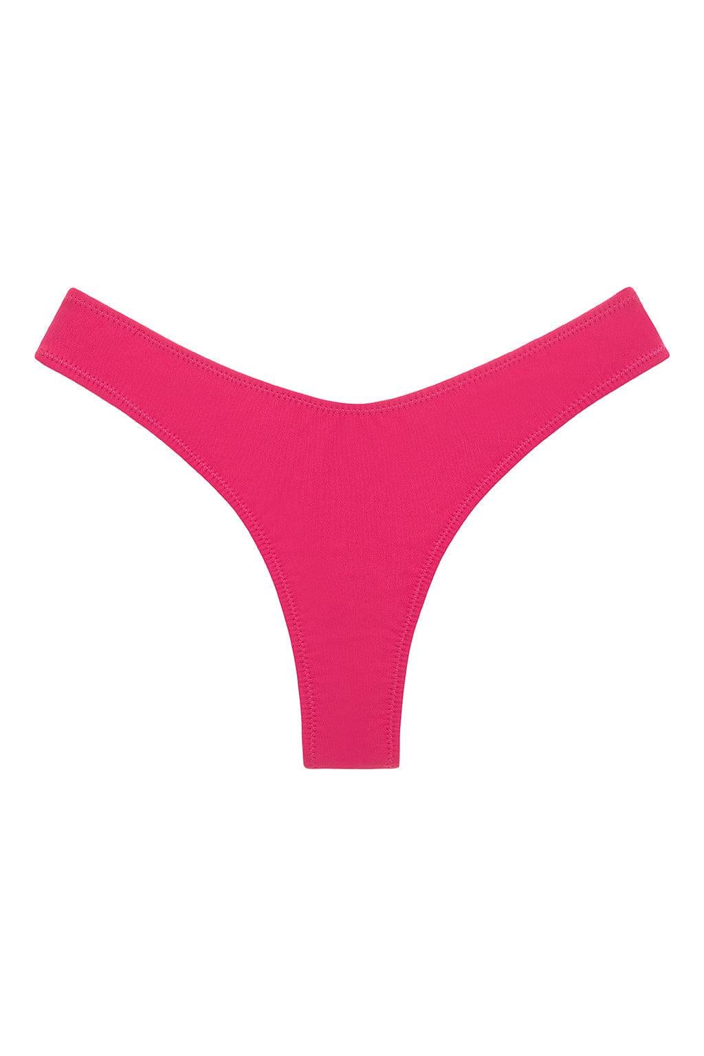 Added Coverage Lulu Zig Zag Stitch Bikini Bottom | Raspberry