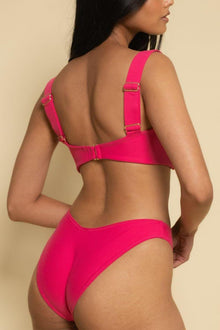 Added Coverage Lulu Zig Zag Stitch Bikini Bottom | Raspberry