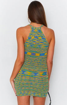 Real Thing Spacedye Mini Dress | Green