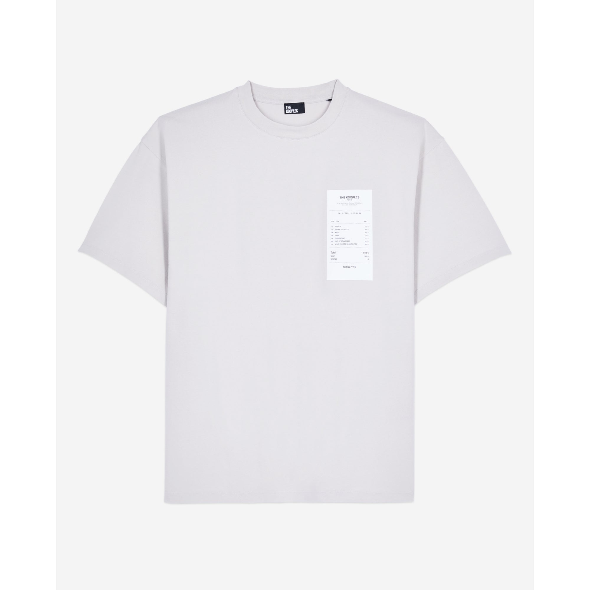 Receipt Serigraphy T-Shirt | Men | Stone Grey