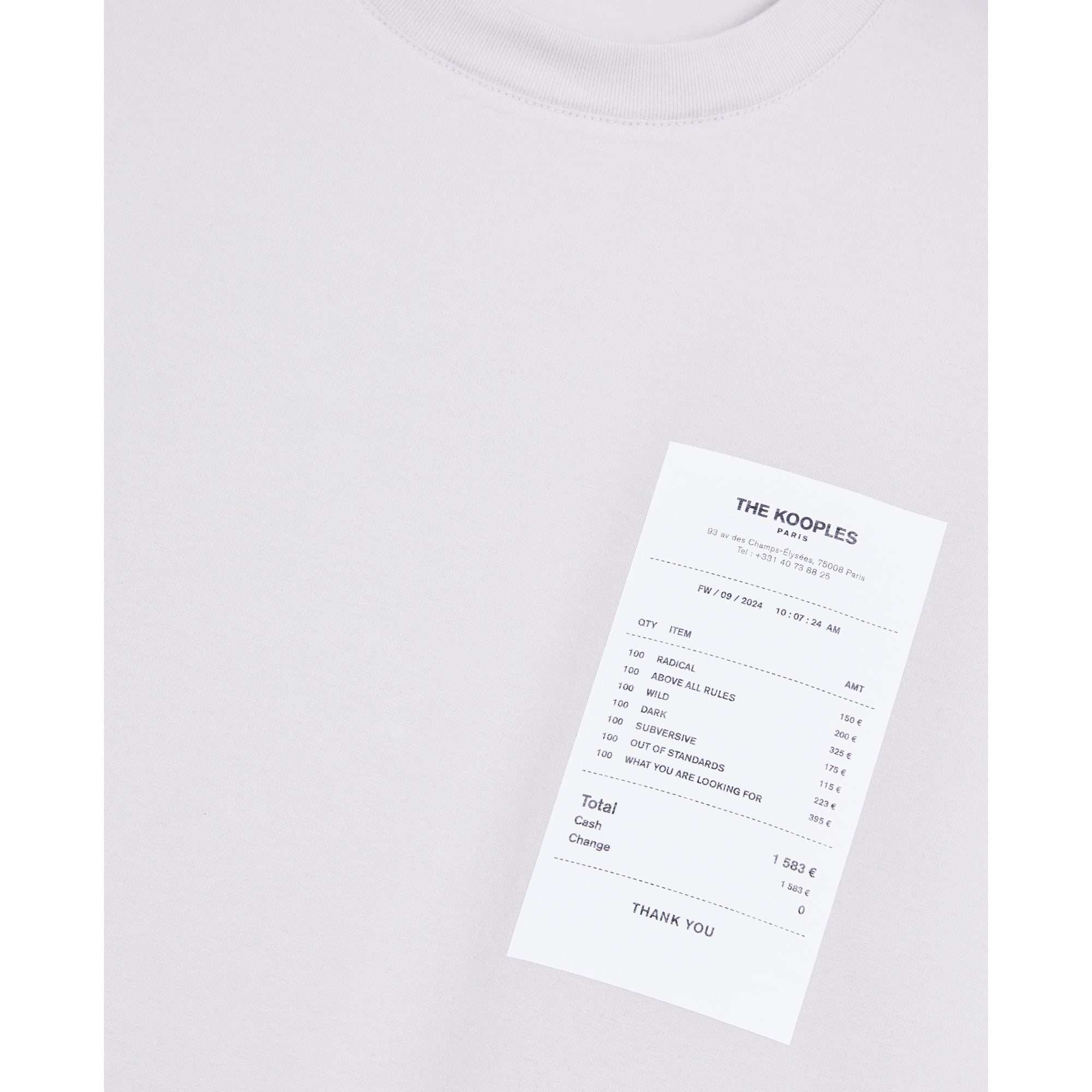 Receipt Serigraphy T-Shirt | Men | Stone Grey