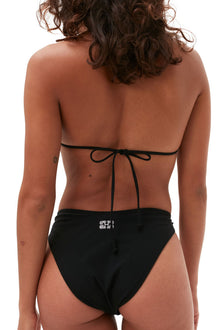 Recycled Matte Lowrise Wave Bikini Briefs | Black
