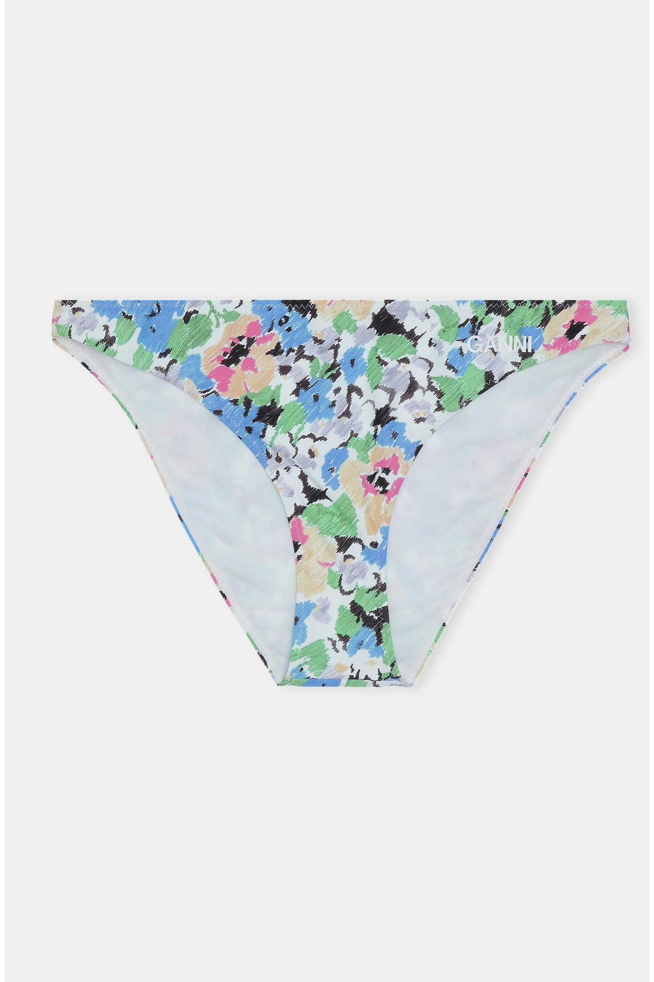 Recycled Printed Recycled Printed Lowrise Bikini Briefs | Floral Azure Blue