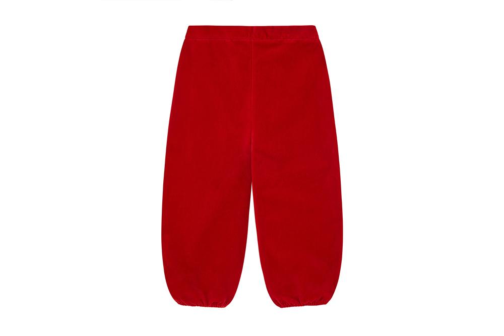 Unisex | Organic Cotton Velvet Trousers | Red