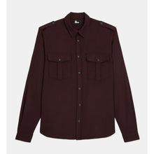 Red Shirt With Classic Collar | Men | Burgundy