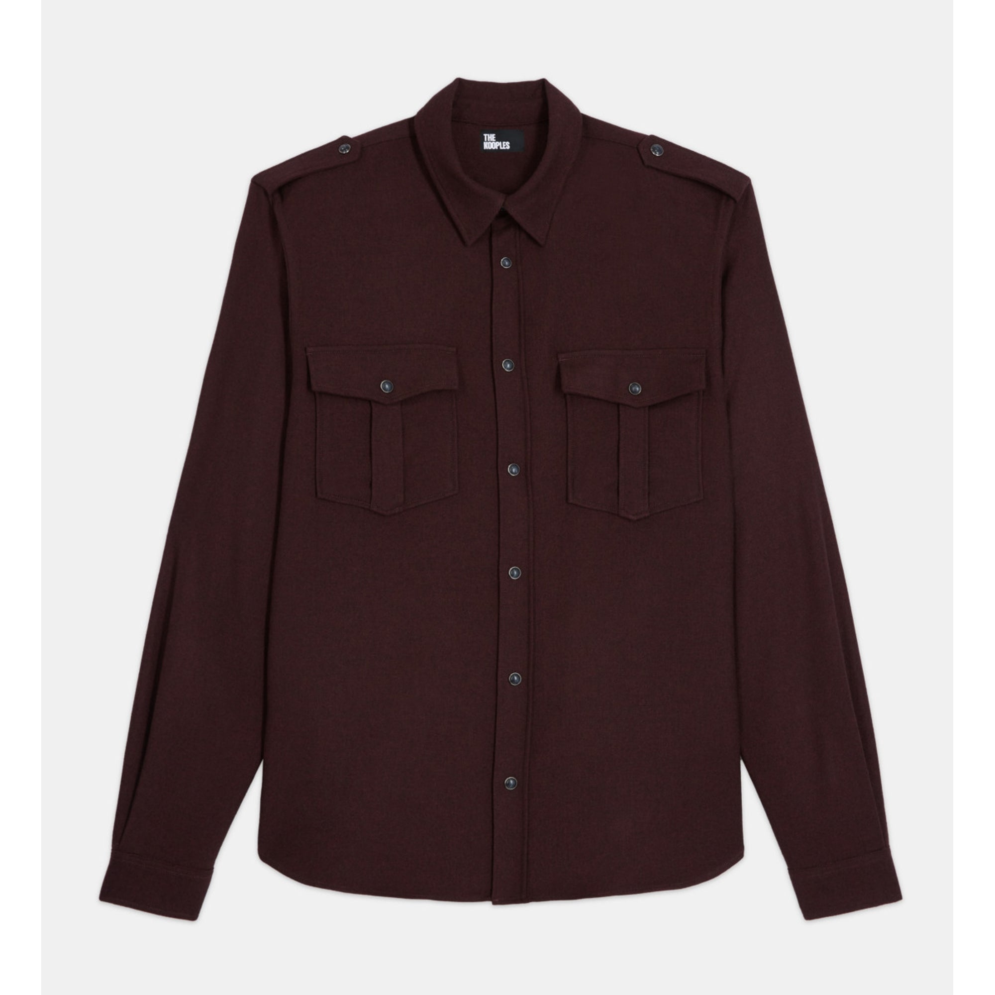 Red Shirt With Classic Collar | Men | Burgundy