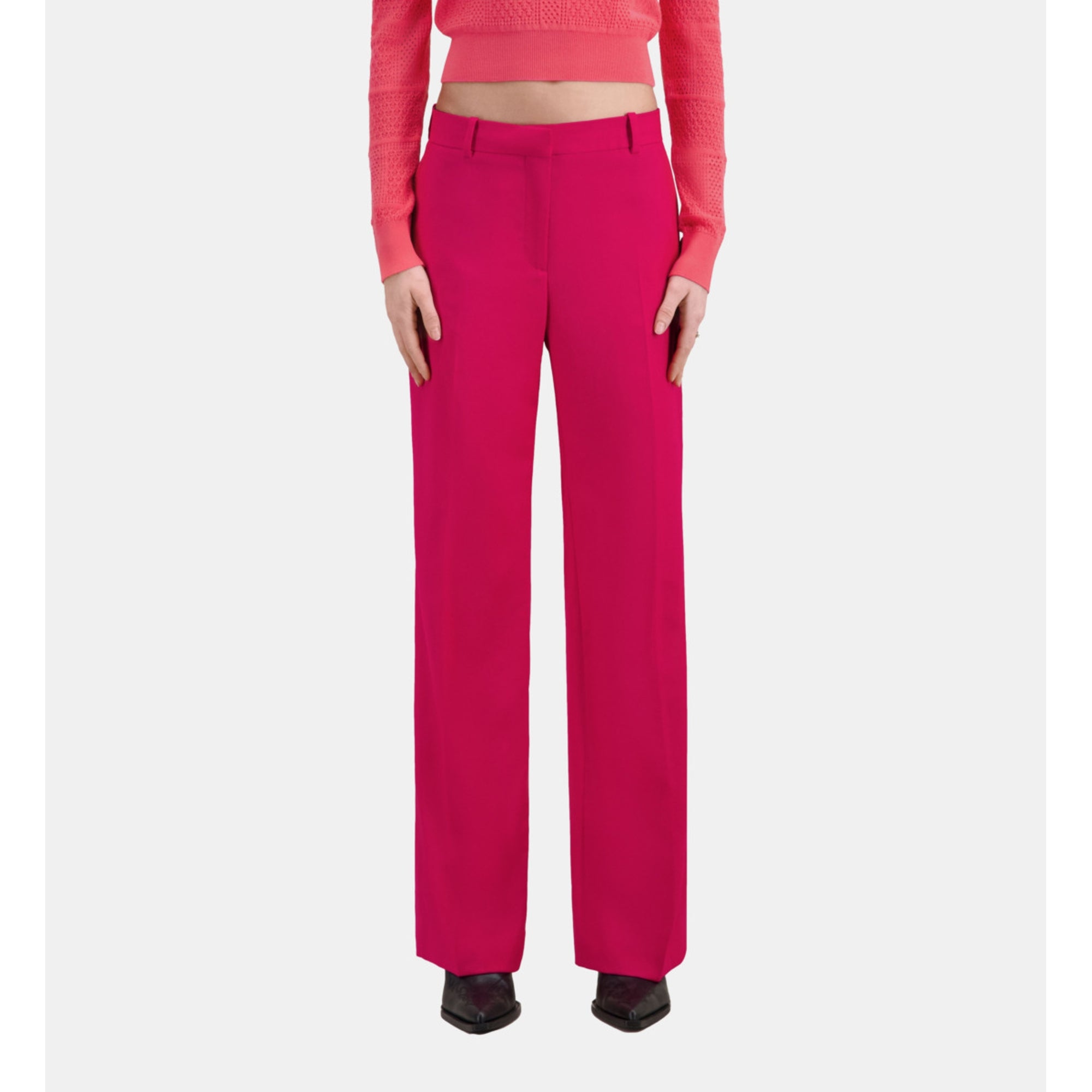 Red Wool Suit Trousers | Women | Cherry