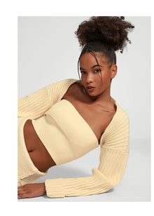 Ribbed Knit Shrug | Lemon Meringue