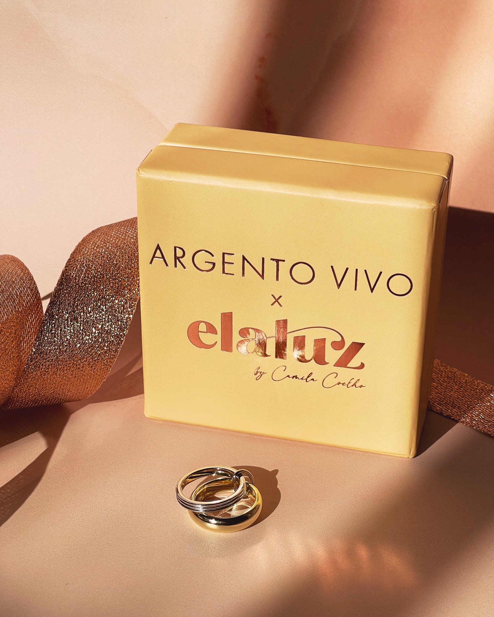 The Reflector Double Band Ring (Elaluz X Argento Vivo) | Two Tone