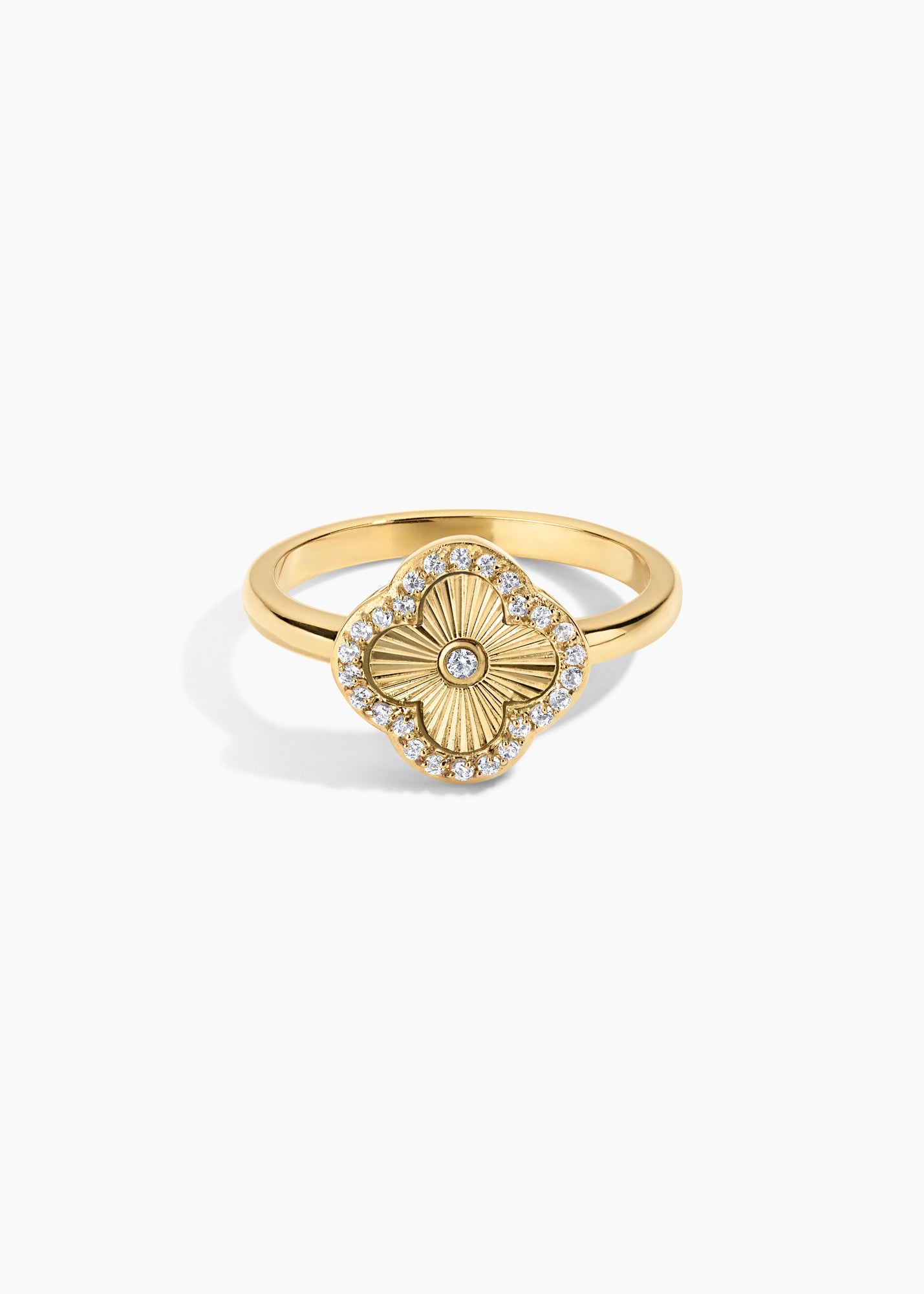 Icon Ring | Clear Crystal | 14K Gold Plated