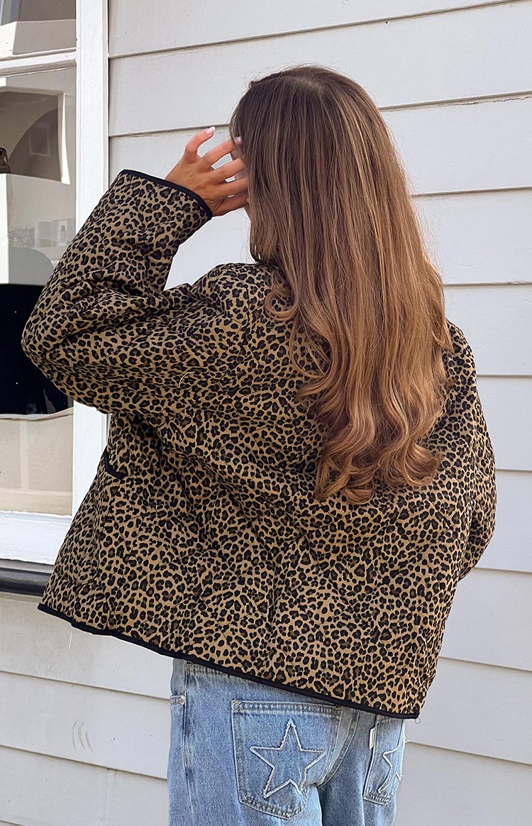 Robbie Quilted Jacket | Leopard Print