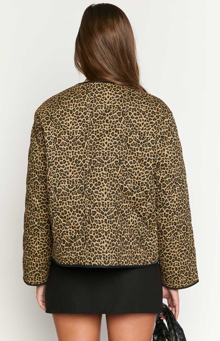 Robbie Quilted Jacket | Leopard Print