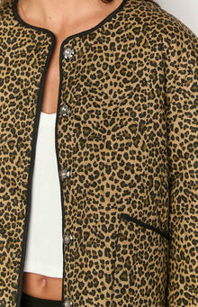 Robbie Quilted Jacket | Leopard Print