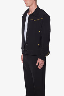Rodeo Stitch Button Up Shirt | Black x Gold