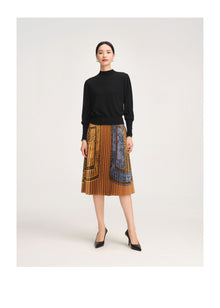Round Neck Knit Top | Black