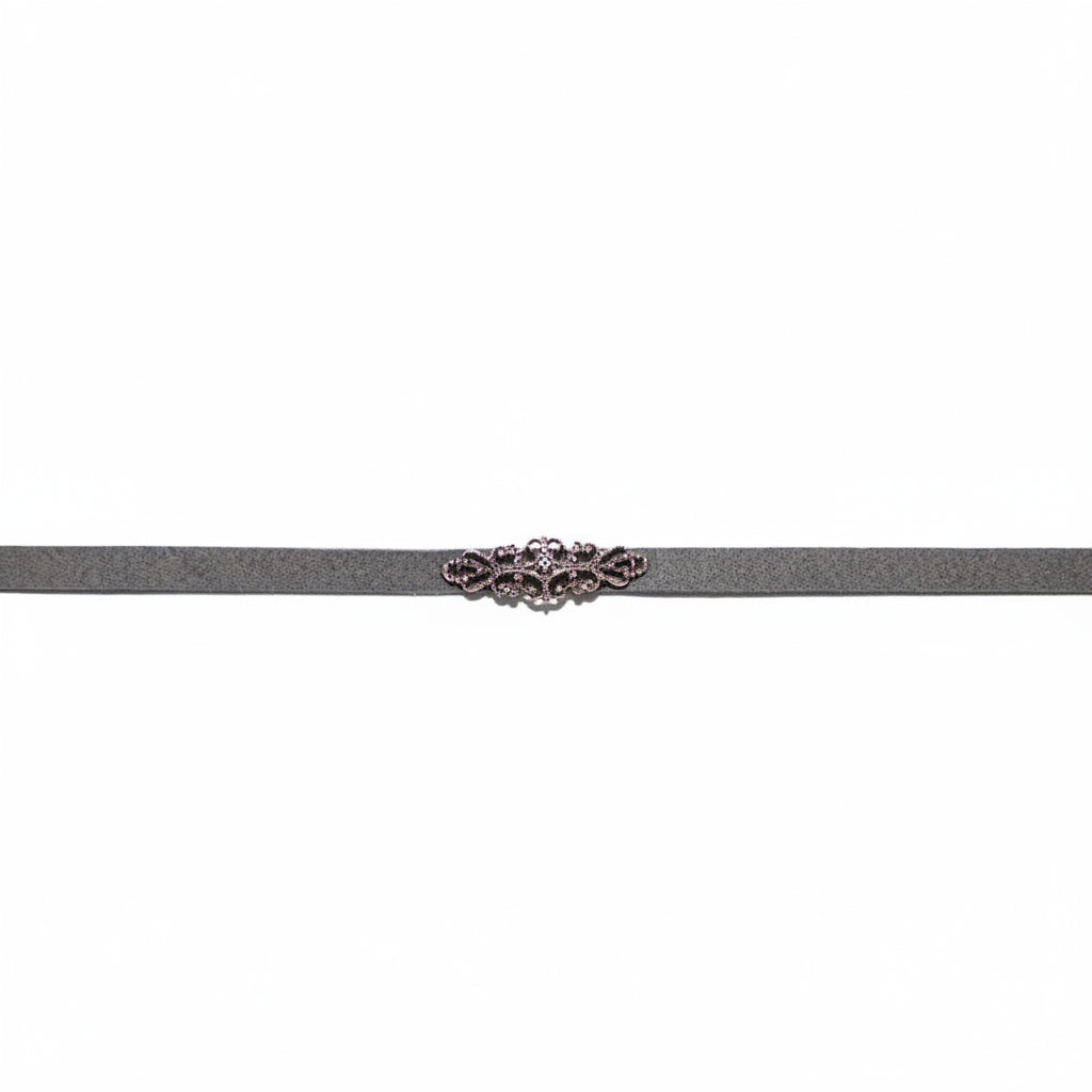 Royal Choker Grey | Rhodium-Plated Brass