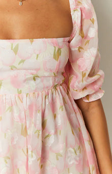Rubi Floral Babydoll Mini Dress | Pink