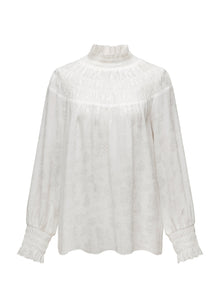 Ruffle-Collar Blouse | White