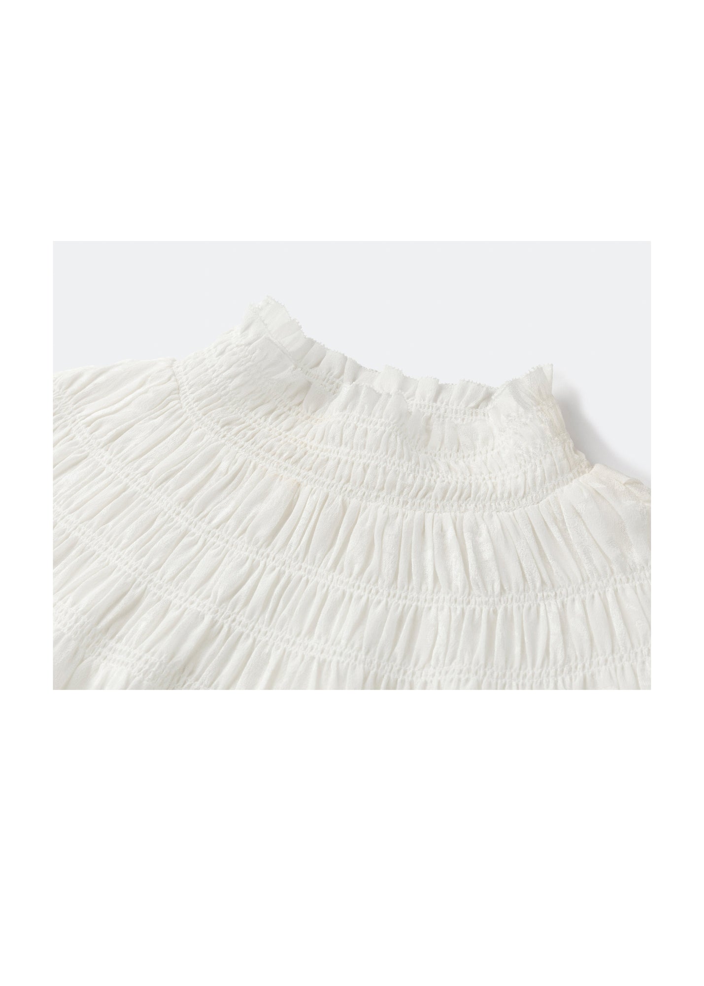 Ruffle-Collar Blouse | White