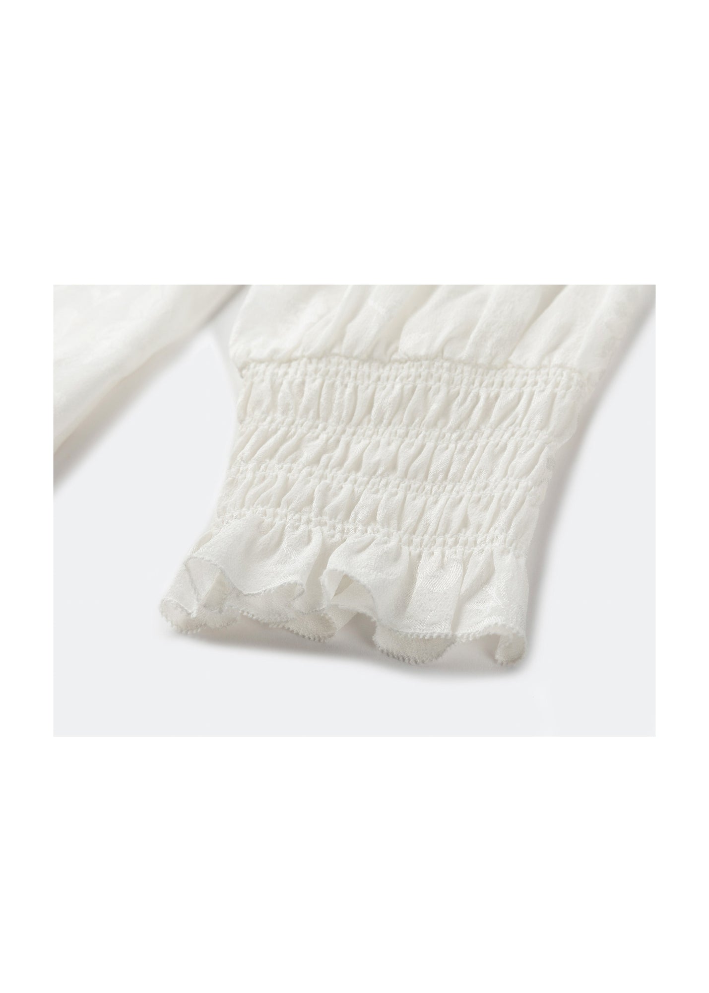 Ruffle-Collar Blouse | White