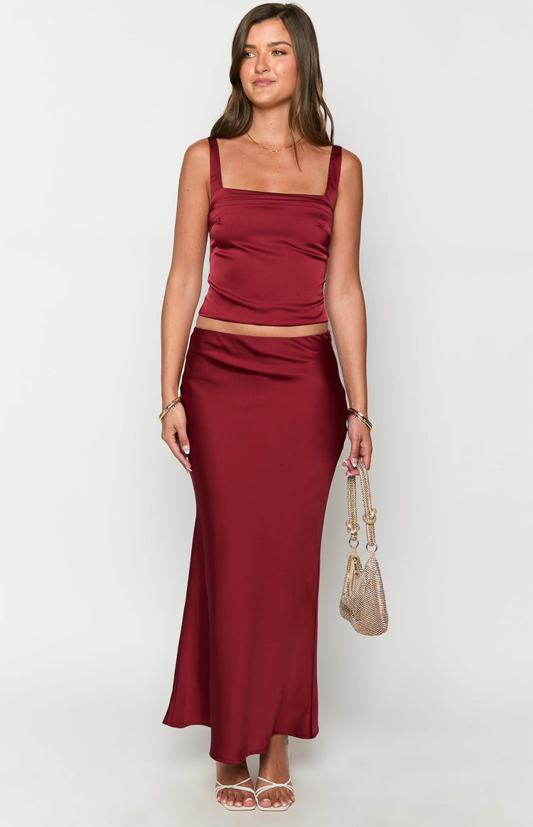 Ryland Corset Top | Burgundy