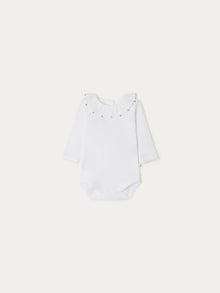 April Ruffled Collar Onesie | 2 years | White