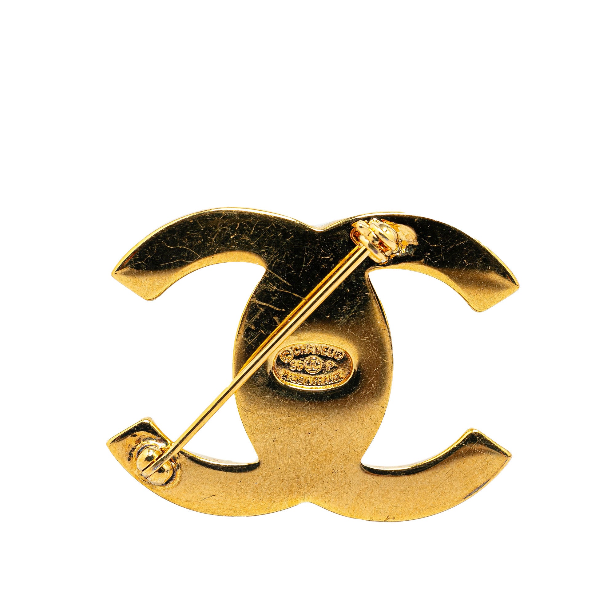 Chanel Pre-Owned CC Turn-Lock Brooch | Women | Gold