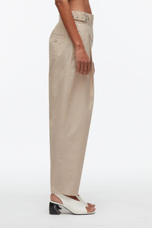 Buckle Waistband Trouser | Khaki
