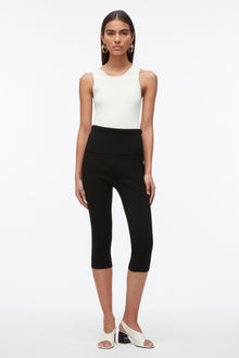 Compact Rib Capris | Black