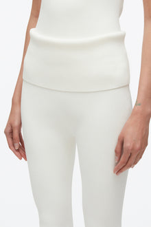 Compact Rib Capris | Ivory