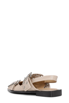 Feminine Buckle Ballerina Naplack | Taos Taupe
