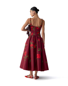 Embroidered Sleeveless Scoop Neck Drop Waist Dress | Rioja Multi