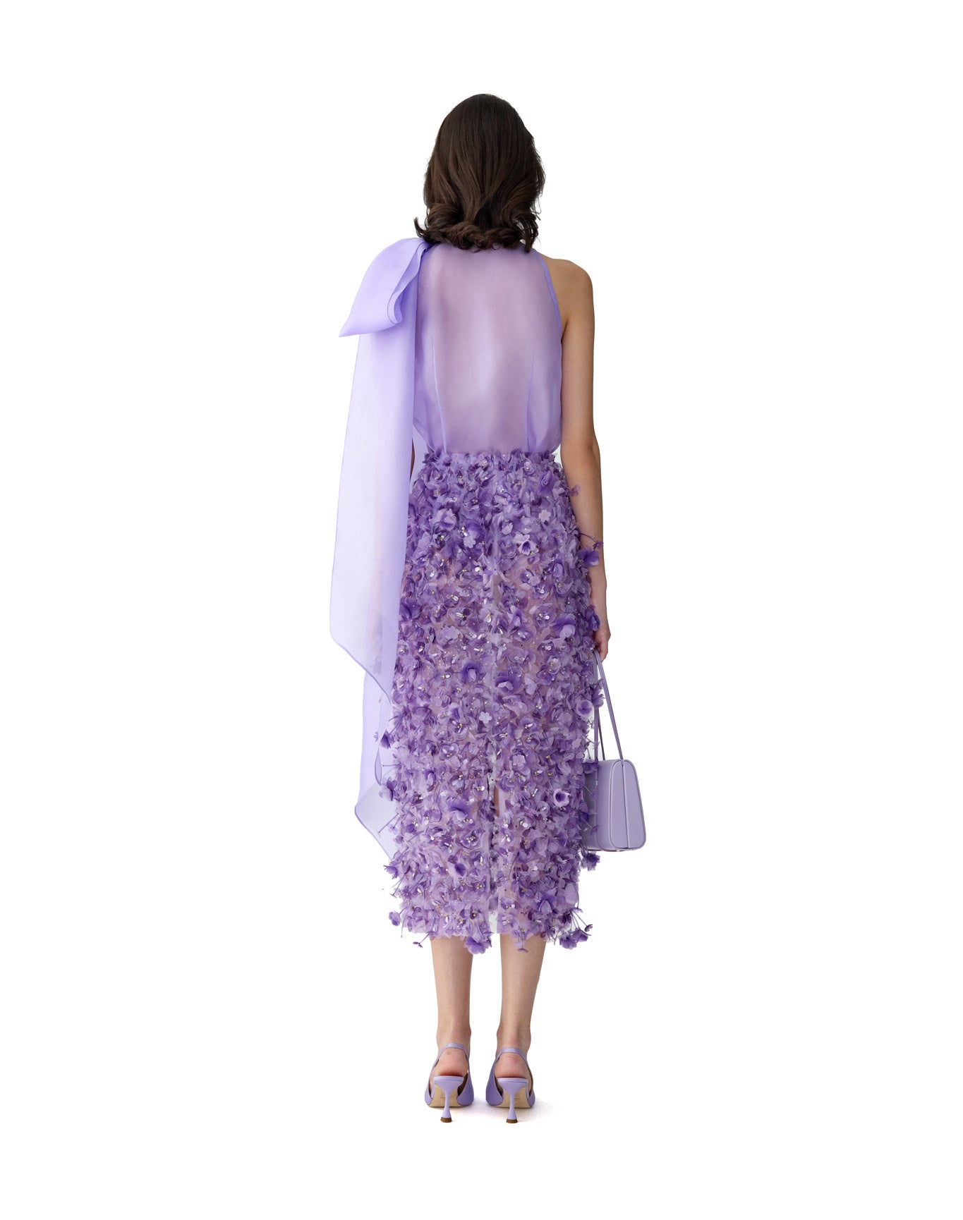 Sleeveless Button Front Top With Bow | Violeta